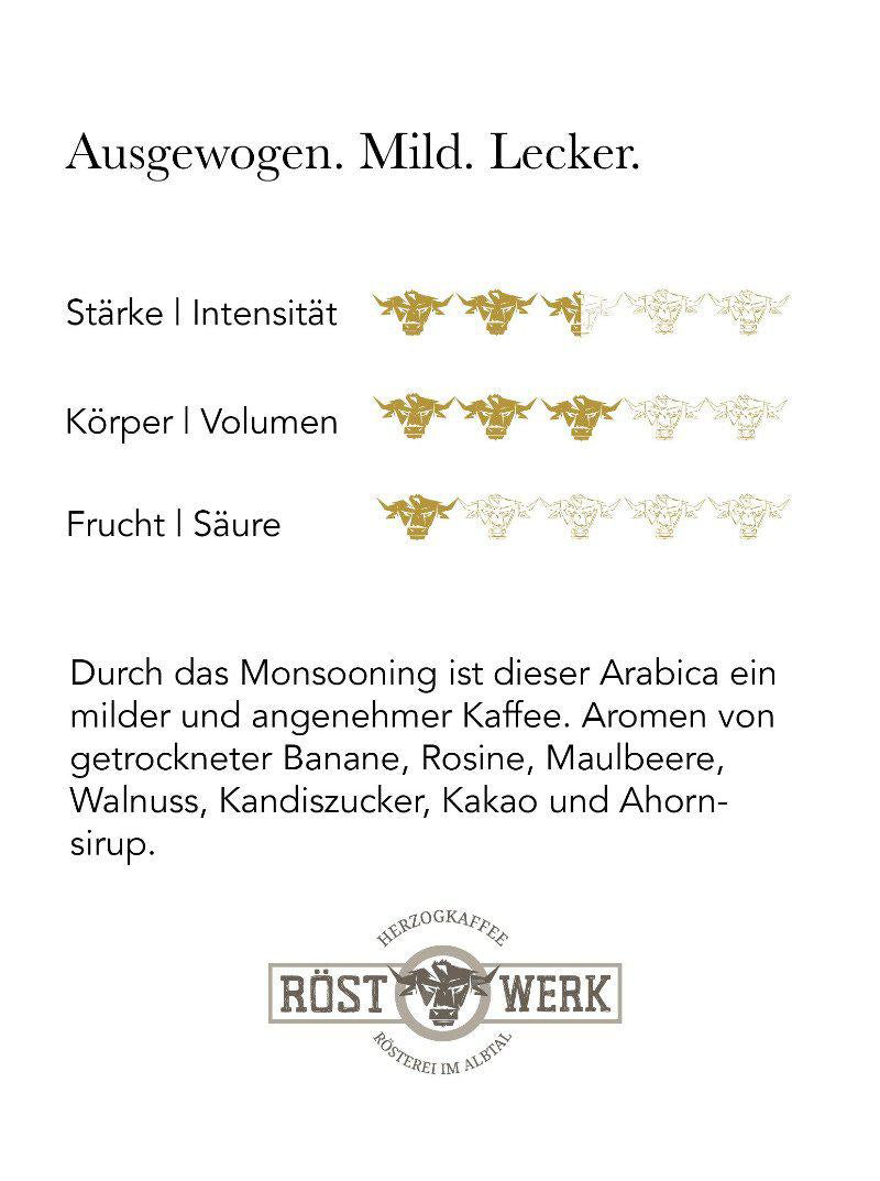 Herzog Kaffee - Monsooned Malabar - Eigenschaften