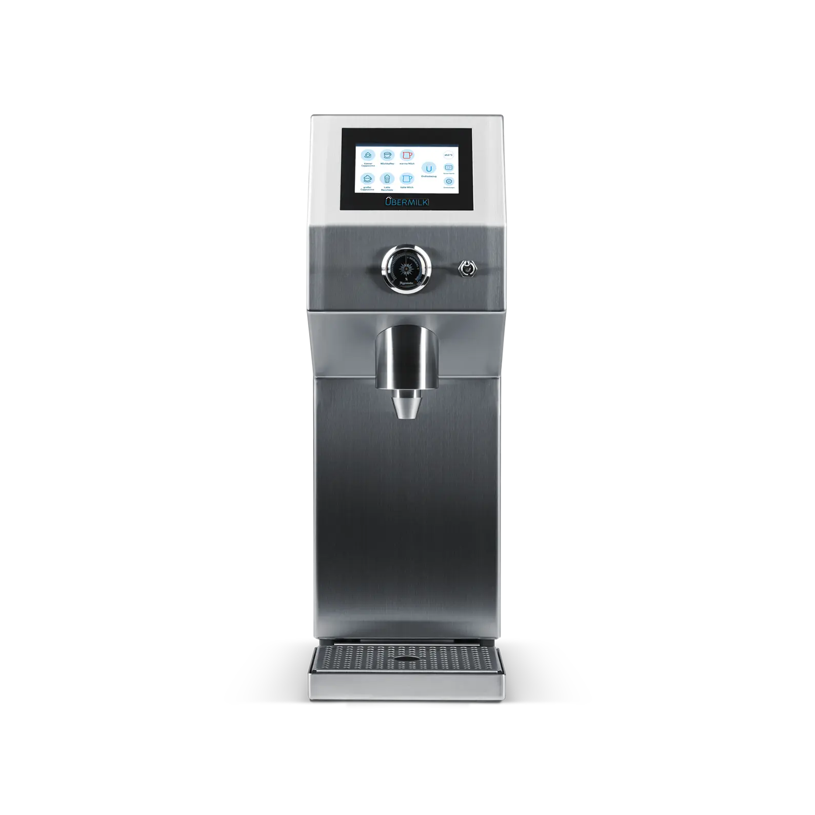 Übermilk One Milchaufschäumer chrom front