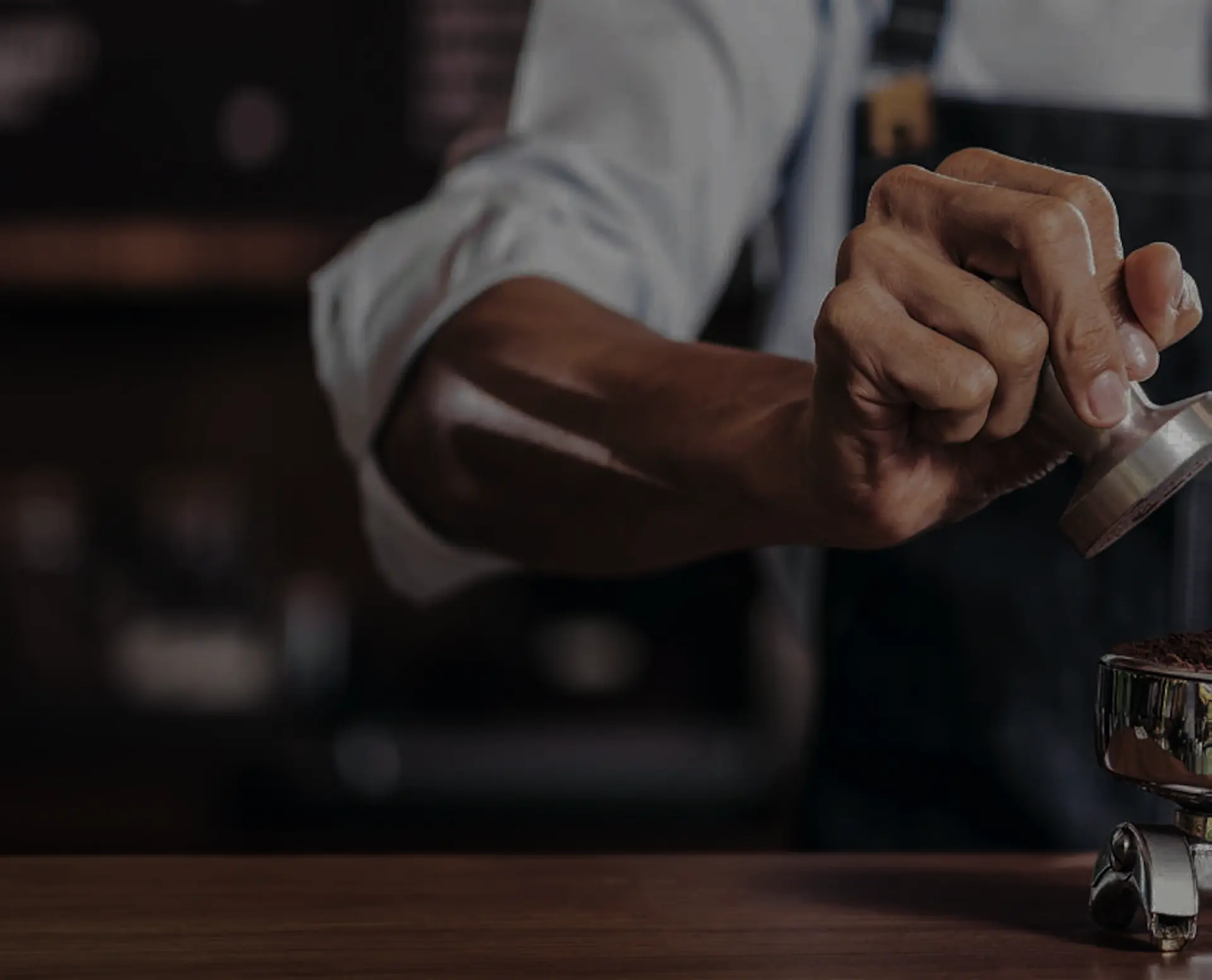 Barista tampt Siebträger