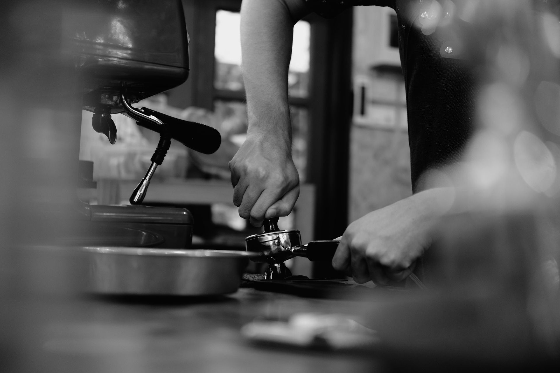 Barista tampt Siebträger