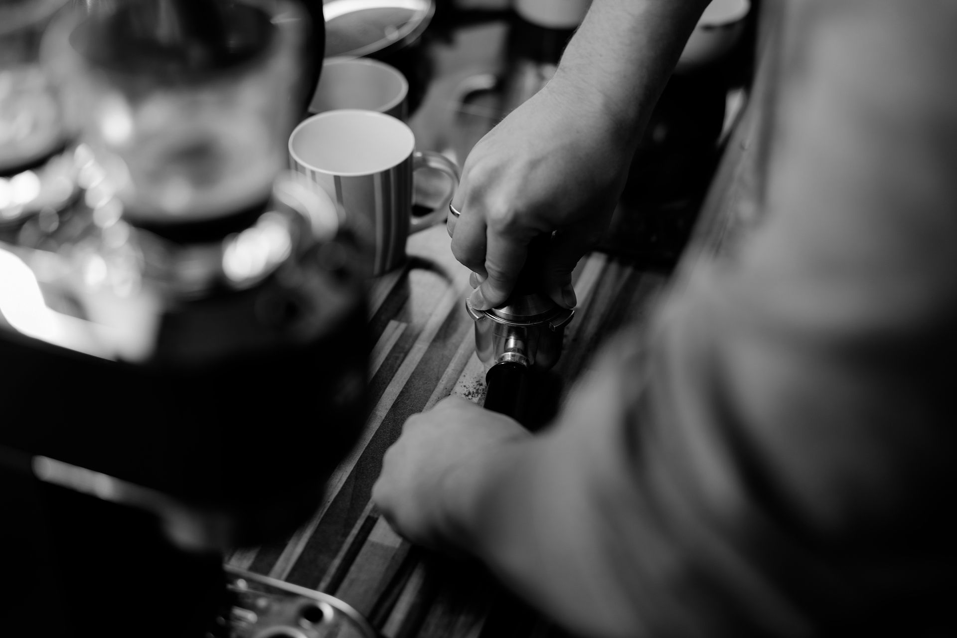 Barista tampt Siebträger