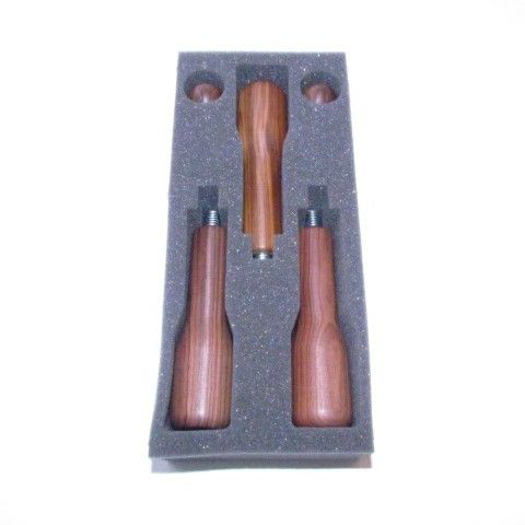 Bezzera Strega KIT Holzgriffe für Handhebel, Siebträger, Dampf- und Heißwasserbezug