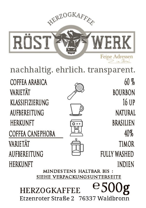 Herzog Kaffee - Cardinal Royal Cuvée - Informationen