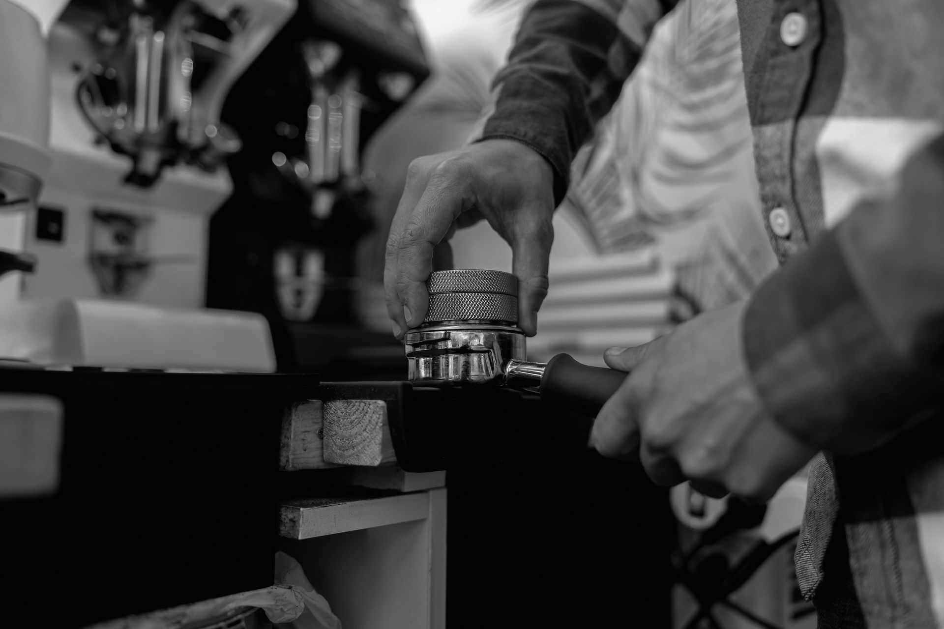 Barista tampt Siebträger