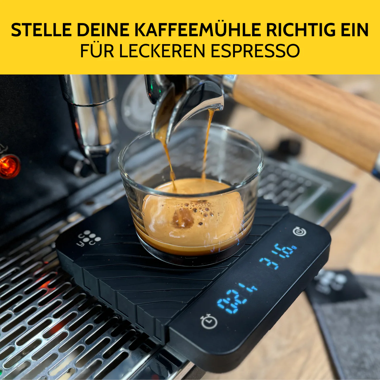 Coyooco Kaffeewaage mit Espresso Shot