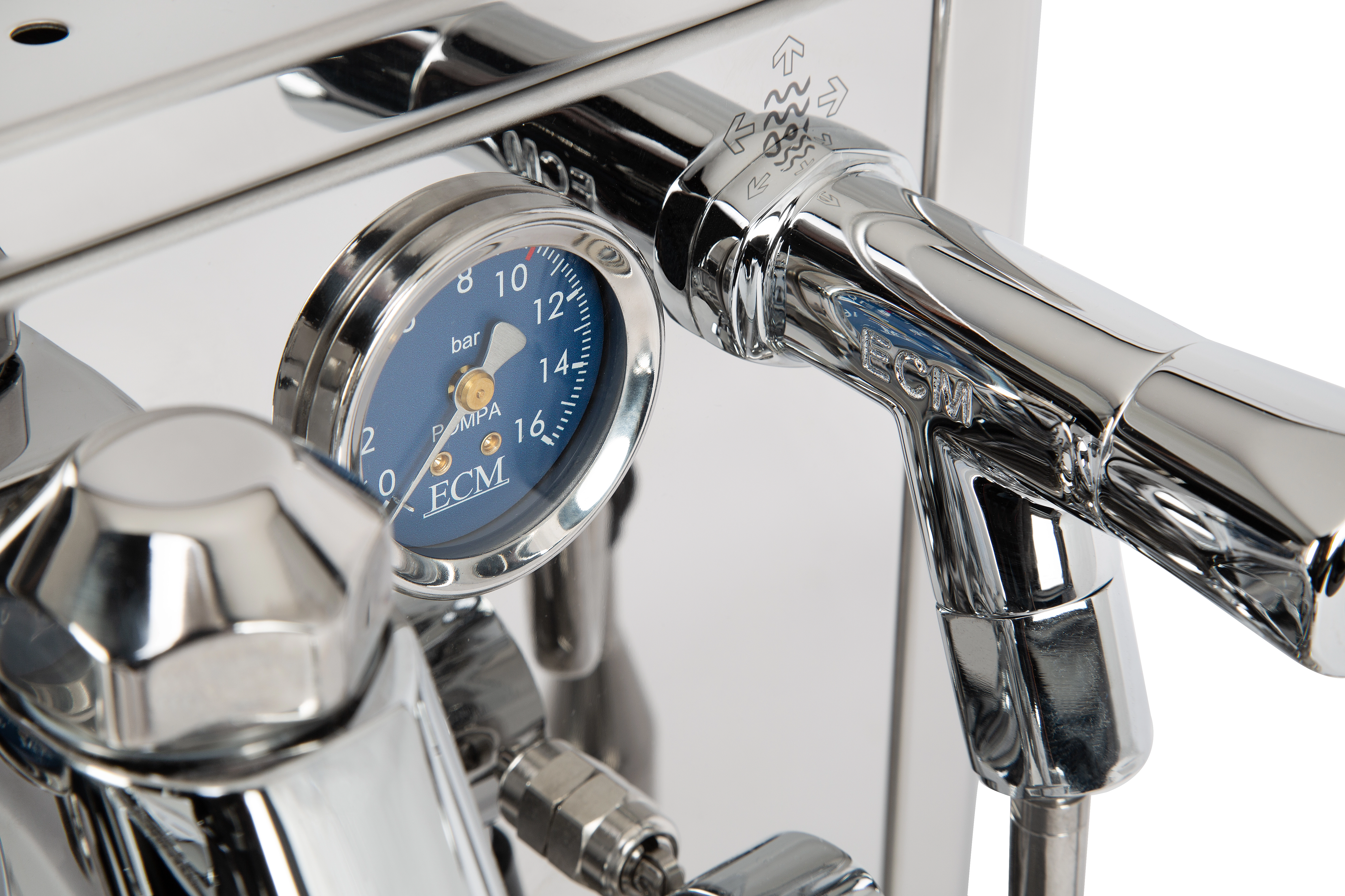 ECM Technika VI Dualboiler Detail Pumpenmanometer